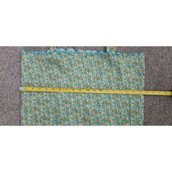 Arizona Jean Co Womens Smocked Turquoise Floral Tank Top XXL - Picture 4 of 6